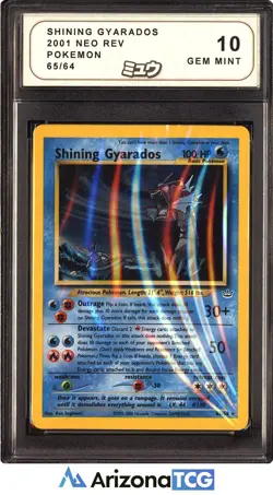 Pokemon 2001 Shining Gyarados 65/64 Secret Rare Neo Revelation GEM MINT MEW 10 - Image 1