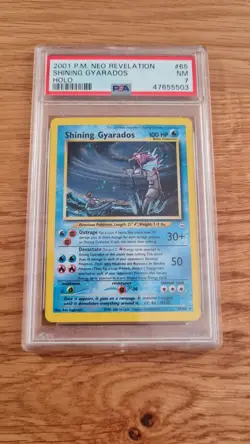 Shining Gyarados Neo Revelation Unlimited Holo Secret Rare # 65/64 💎PSA 7💎 - Image 1