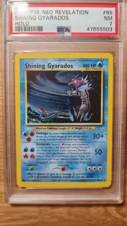 Shining Gyarados Neo Revelation Unlimited Holo Secret Rare # 65/64 💎PSA 7💎 - Image 2