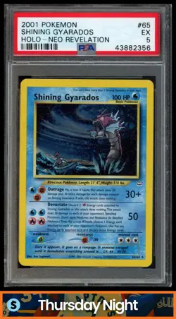 2001 POKEMON NEO REVELATION #65/64 SHINING GYARADOS HOLO PSA 5 - Image 1