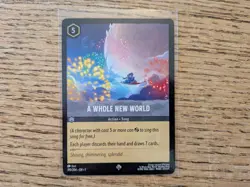 SUPER RARE CARD A WHOLE NEW WORLD DISNEY LORCANA THE FIRST CHAPTER 195/204 - Image 2