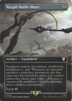 MTG Nazgul Battle-Mace (Borderless) Foil NM Commander Lord of the Rings LOTR - Image 1