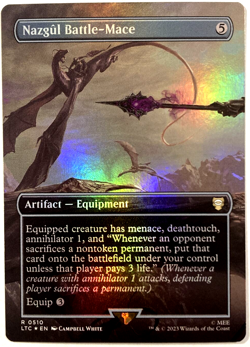MTG Nazgul Battle-Mace *BORDERLESS FOIL* The Lord of the Rings 510 NM - Image 1