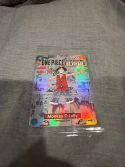 One Piece Luffy College Basketball US Voyage Promo Card P-055 Rutgers SEALED - Image 1