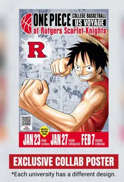 One Piece Luffy College Basketball US Voyage Promo Card P-055 Rutgers SEALED - Image 4