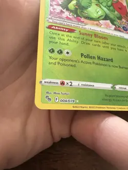 Radiant Venusaur 004/078 Pokemon GO Holo Shiny Rare NM - Image 3