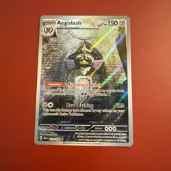 Pokemon Card Aegislash 210/182 Paradox Rift Illustration Full Art Holo Rare NM - Image 1