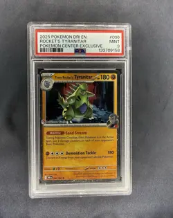 Team Rocket's Tyranitar (Pokemon Center Exclusive) 096/182 PSA 9 - Image 1