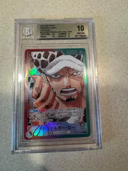 OP01-002 Trafalgar Law Alt Art Leader One Piece Romance Dawn Japanese BGS 10 - Image 1