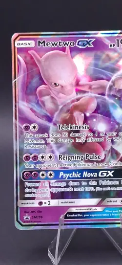 Mewtwo GX SM196 Black Star Promo - NM - Detective Pikachu Movie Promo - Rare - Image 2