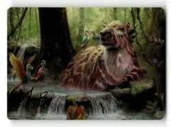 Basking Capybara Art Card 22 (Gold-Stamped Signature) LCI 1 - Image 1