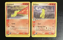 Cyndaquil & Quilava Card Lot (2) – NM – 2003 Pokemon E-Series – Fire Starter - Image 1