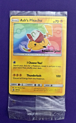 Ash's Pikachu SM108 2017 Promo 'I Choose You' Near Mint Sealed Pokemon Card - Image 1