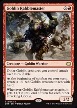 Goblin Rabblemaster - Light Play MTG Duel Decks: Merfolk vs Goblins - Image 1