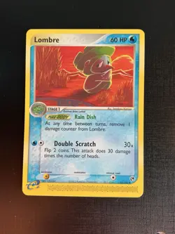Lombre 45/100 EX Sandstorm eReader Uncommon Regular finish 2003 Pokemon Card LP - Image 1