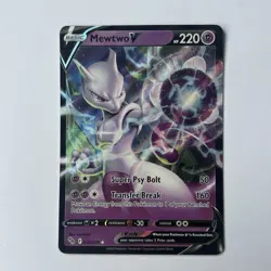 Mewtwo V 030/078 Pokemon Go Holo Rare Pokemon TCG Card - Image 1