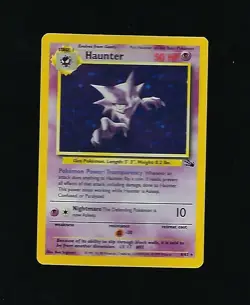 Haunter 6/62 HOLO Rare Base Set Unlimited Edition Pokemon Card 1999 WOTC Used - Image 1