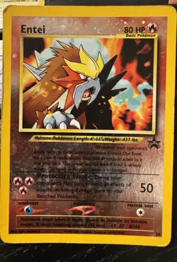 Entei Black Star Promo (2000) – Vintage Pokemon Card – WOTC Era – MP - Image 2