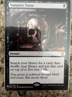 MTG Vampiric Tutor the List Reprints EMA-EN Regular Card 112/249 - Image 1