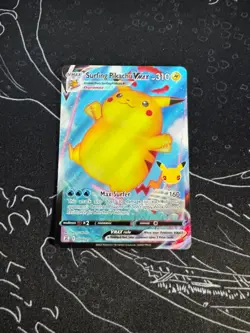 Pokemon TCG Flying Pikachu VMAX 007/025+Free Surfing Pikachu VMAX Celebrations - Image 3