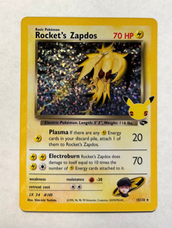 Pokemon CELEBRATIONS - ROCKET'S ZAPDOS - Classic Collection - 15/132 - NM - Image 1