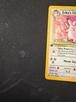 Erika’s Clefable 1st Edition Holo 3/132 Pokemon Gym Heroes Pokemon TCG - LP - Image 2