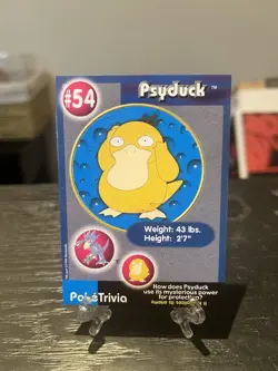 1999 Burger King Pokemon Poketrivia Psyduck #54 Mew Movie Scene #4 Vintage LP - Image 1