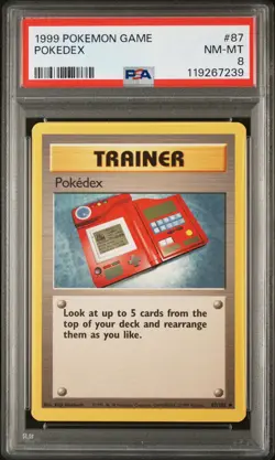 PSA 8 - Pokedex 87/102 Base Set Unlimited WOTC 1999 Pokemon TCG - Image 1