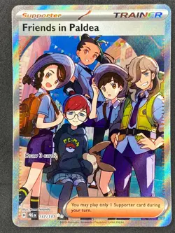 Pokemon Friends in Paldea Full Art 137/131 PRE Prismatic Evolutions NM - Image 1