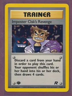 1999 Pokemon First Edition Trainer Imposter Oak's Revenge 76/82!!! - Image 1