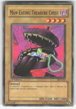 Man-Eating Treasure Chest Common Starter Deck: Yugi SDY-037 1ST ED LP - Image 1