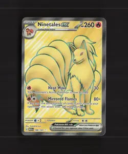 Ninetales ex 186/165 Scarlet & Violet 151 Full Art Ultra Rare Pokemon Card NM - Image 1