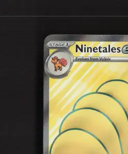 Ninetales ex 186/165 Scarlet & Violet 151 Full Art Ultra Rare Pokemon Card NM - Image 3