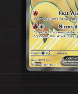 Ninetales ex 186/165 Scarlet & Violet 151 Full Art Ultra Rare Pokemon Card NM - Image 5