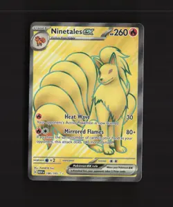 Ninetales ex 186/165 Scarlet & Violet 151 Full Art Ultra Rare Pokemon Card NM - Image 1