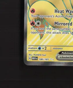 Ninetales ex 186/165 Scarlet & Violet 151 Full Art Ultra Rare Pokemon Card NM - Image 5
