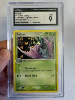 2004 Pokemon - Golbat Reverse Holo EX Hidden Legends 36/101 CGC 9 Mint! Nintendo - Image 2
