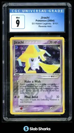 2004 POKEMON EX HIDDEN LEGENDS #8/101 JIRACHI REVERSE HOLO CGC 9 - Image 1