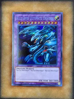 Yugioh Blue-Eyes Ultimate Dragon LCKC-EN057 Secret Rare 1st Ed NM - Image 1