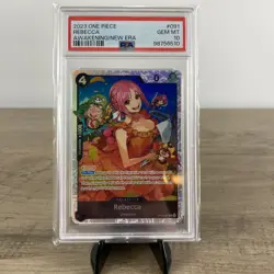 One Piece TCG Rebecca SR Holo OP05-091 Awakening of the New Era PSA 10 English - Image 1