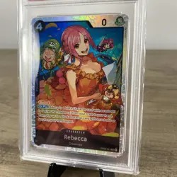 One Piece TCG Rebecca SR Holo OP05-091 Awakening of the New Era PSA 10 English - Image 4