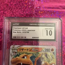 Charizard Vstar 015/100 Holo Star Birth Pokemon Japanese CGC 10 Gem Mint - Image 3