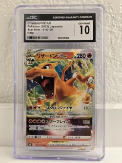 CGC Gem Mint 10 Charizard VSTAR 015/100 Holo 2022 Japanese Star Birth Pokemon - Image 1