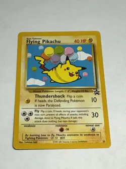 Pokemon Flying Pikachu WOTC Black Star Promo - Image 1