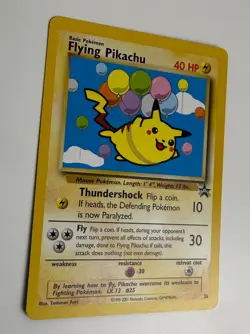 2001 WOTC POKEMON LEAGUE PROMO FLYING PIKACHU #25 BLACK STAR PROMO NM B - Image 4