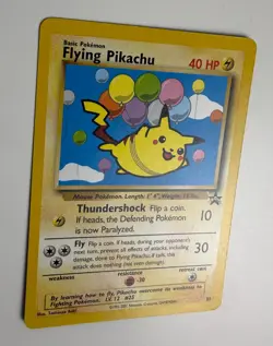 2001 WOTC POKEMON LEAGUE PROMO FLYING PIKACHU #25 BLACK STAR PROMO NM B - Image 5