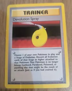 Pokemon Devolution Spray 72/102 Base Set Regular Card - Image 1