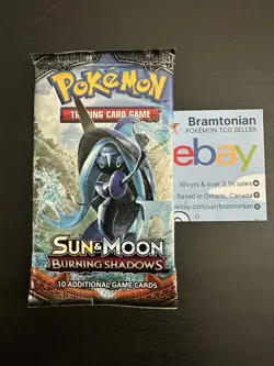 Sun & Moon: Burning Shadows - Pokemon TCG 10 Card Booster Pack - SEALED - Image 1
