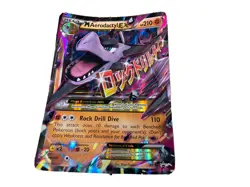 RARE & Oversized Pokemon MEGA M AERODACTYL EX Card BLACK STAR PROMO XY98 - 2016 - Image 1