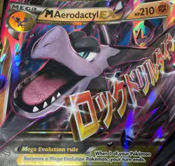 RARE & Oversized Pokemon MEGA M AERODACTYL EX Card BLACK STAR PROMO XY98 - 2016 - Image 5